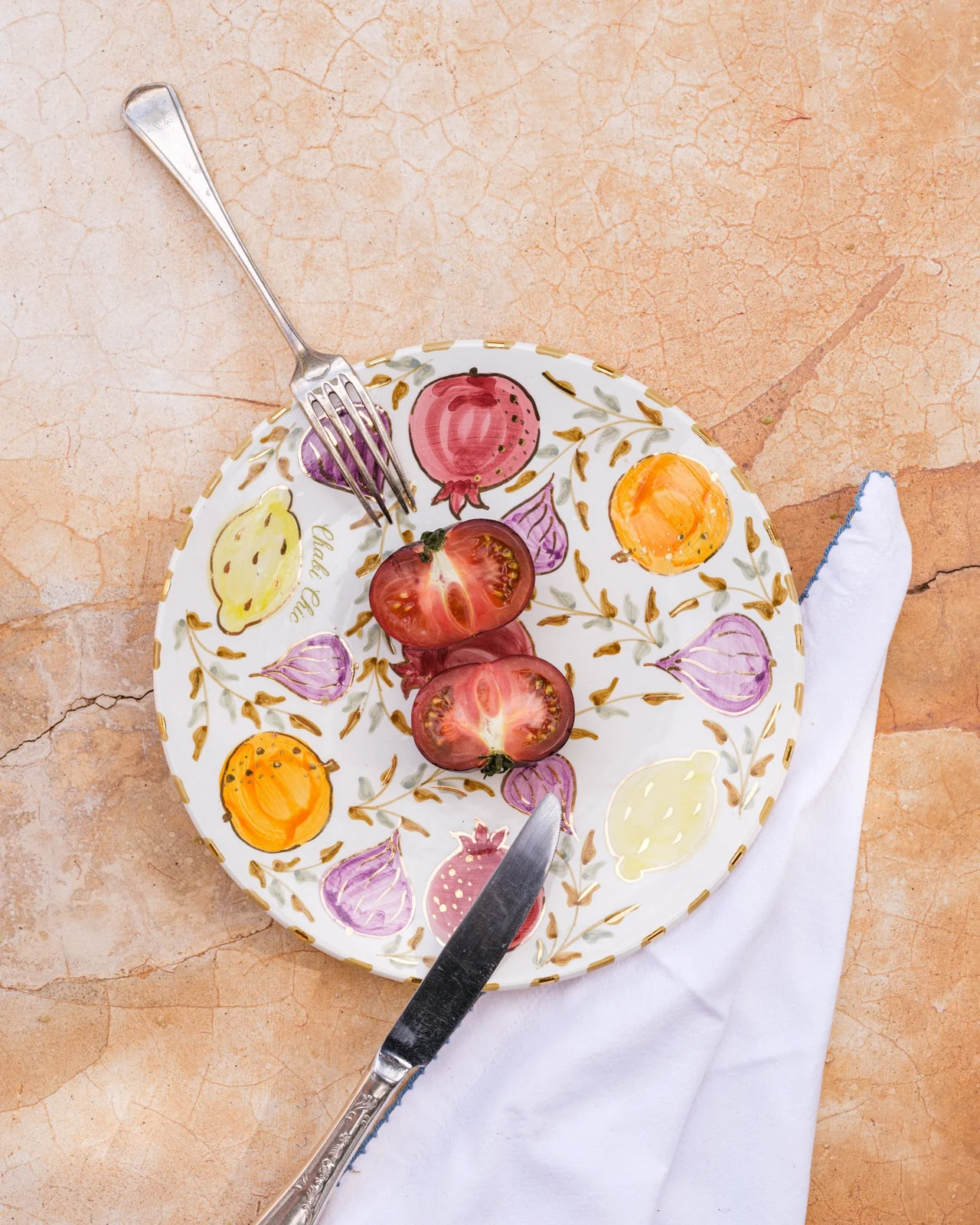 GRANDE ASSIETTE TUTTI FRUTTI GOLD