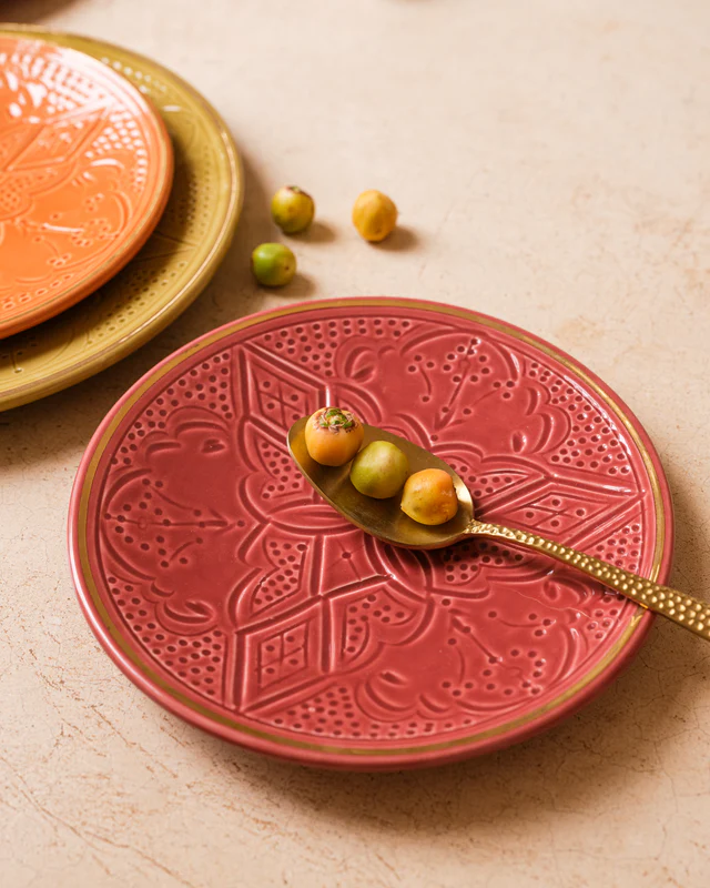 Flat Plates – Aubergine Gold Imprint