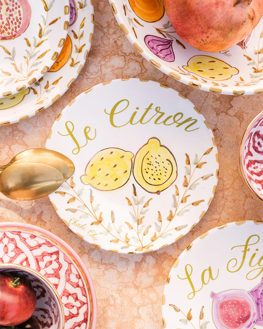 Set of 4 medium plates