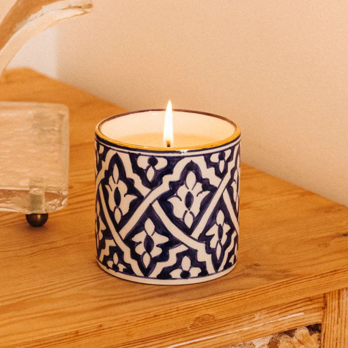Scented Candle – Orange Blossom Majorelle Blue Gold