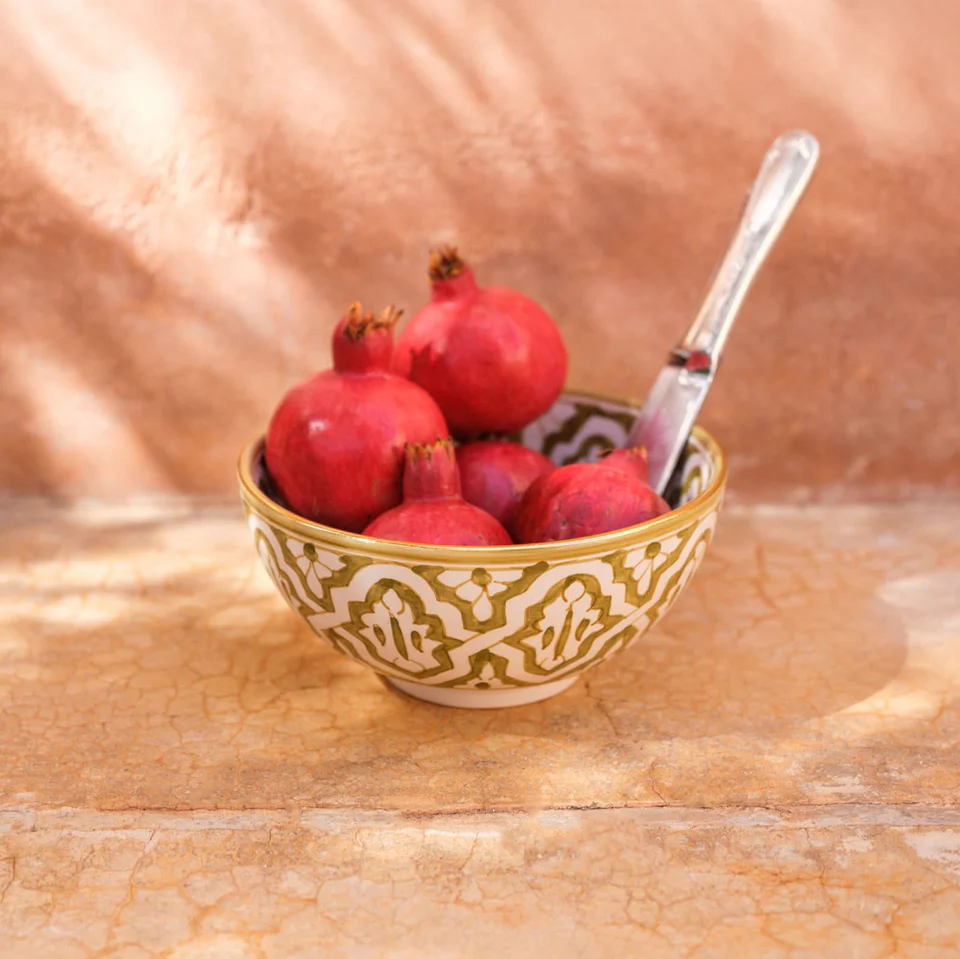 Round Bowls and Salad Bowl – Fassia Khaki Gold