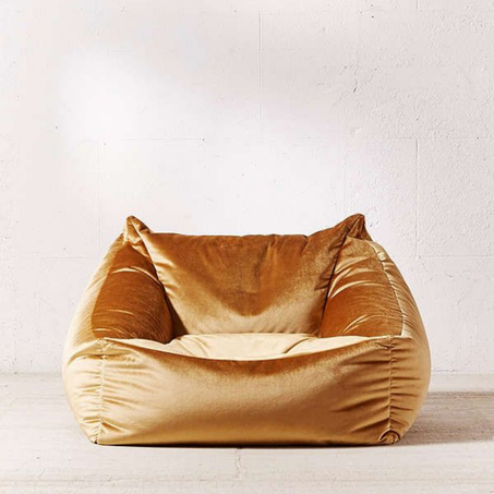fauteuil pouf velours Taille L