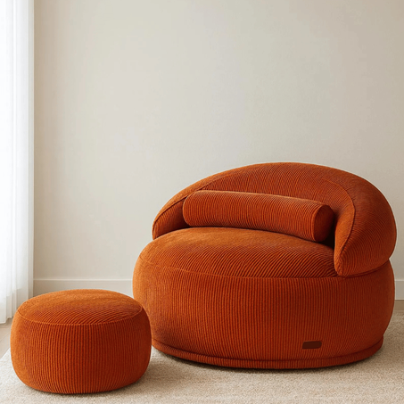 Fauteuil Lounge Cocooning – Élégance, Confort & Artisanat