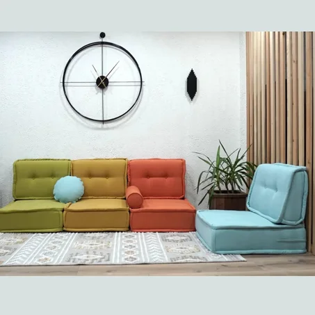 Canapé modulable en tissu – Module pour salon personnalisable