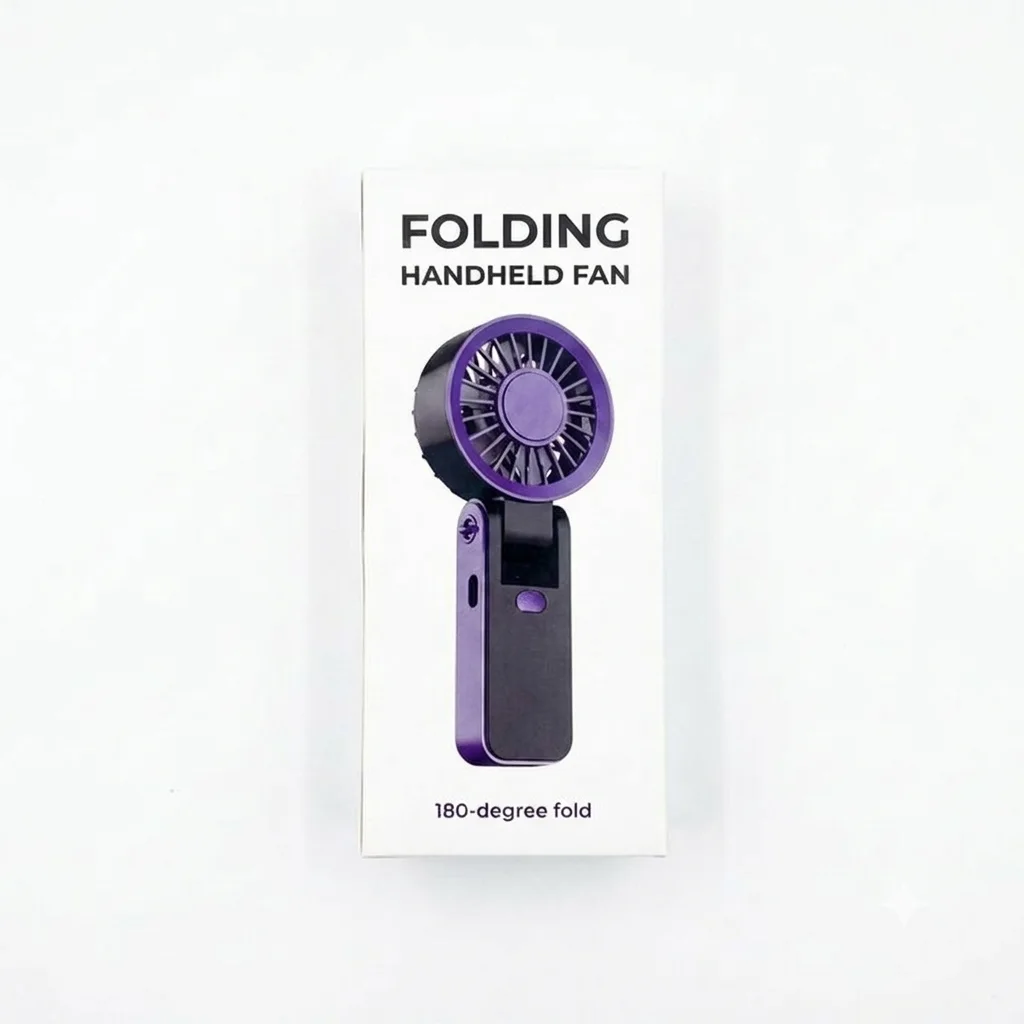 Mini Ventilateur Portable Pliable 180° USB Rechargeable - 3 Vitesses مروحة يد محمولة قابلة للطي 180° USB قابلة للشحن - 3 سرعات