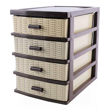 Sotufab Plast Boite De Rangement En Plastique - 4 Tiroirs