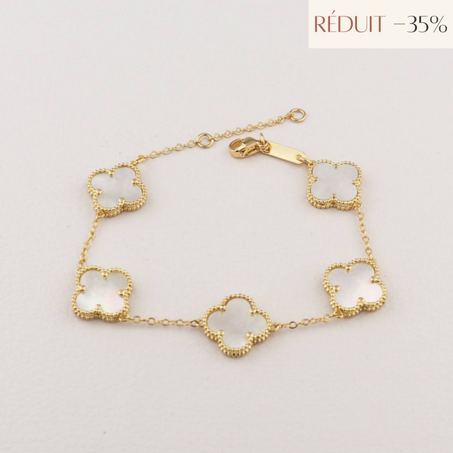 Gourmette "V a n C l e e f" blanche