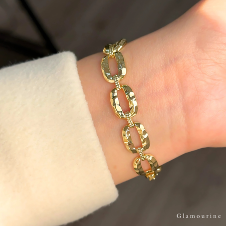 Gourmette Acétate Dorée