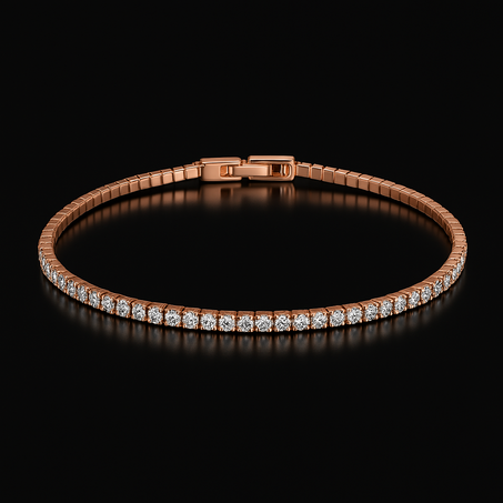Bracelet -Tennis- Rose gold  2MM