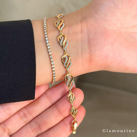 Duo Gourmette Roséa & Rivière 2mm