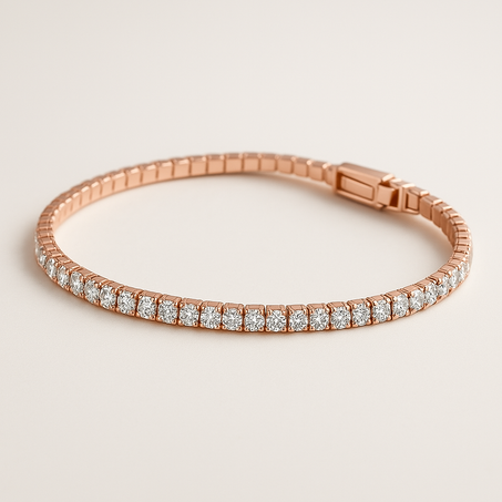 Bracelet -Tennis- Rose gold 3MM
