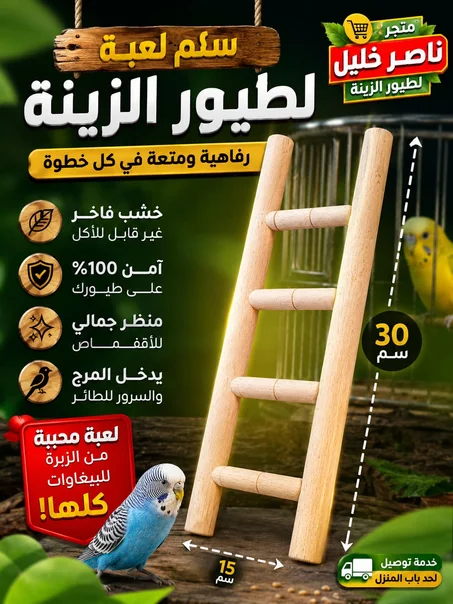 سلم لعبة خشب