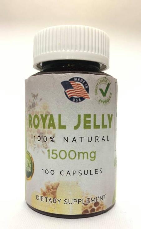 ROYAL JELLY 1500 - Format économique 3 mois - Lyophilisée - 100% pure -100 Gélules