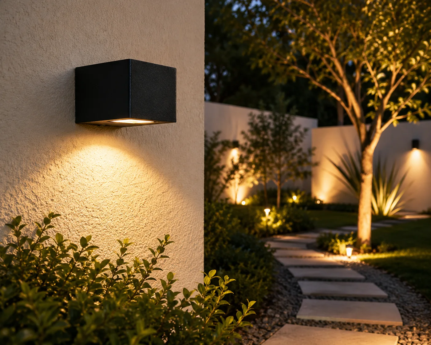 Applique Murale IP65 Carré – Noir