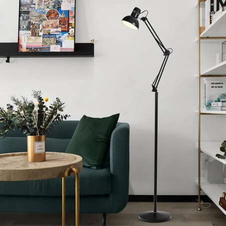 Lampadaire E27 multi-angle réglable