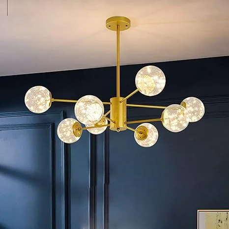Lustre Plafonnier Salon 8 Boules