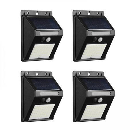 Lot de 4 Appliques murale solaire 20 Led