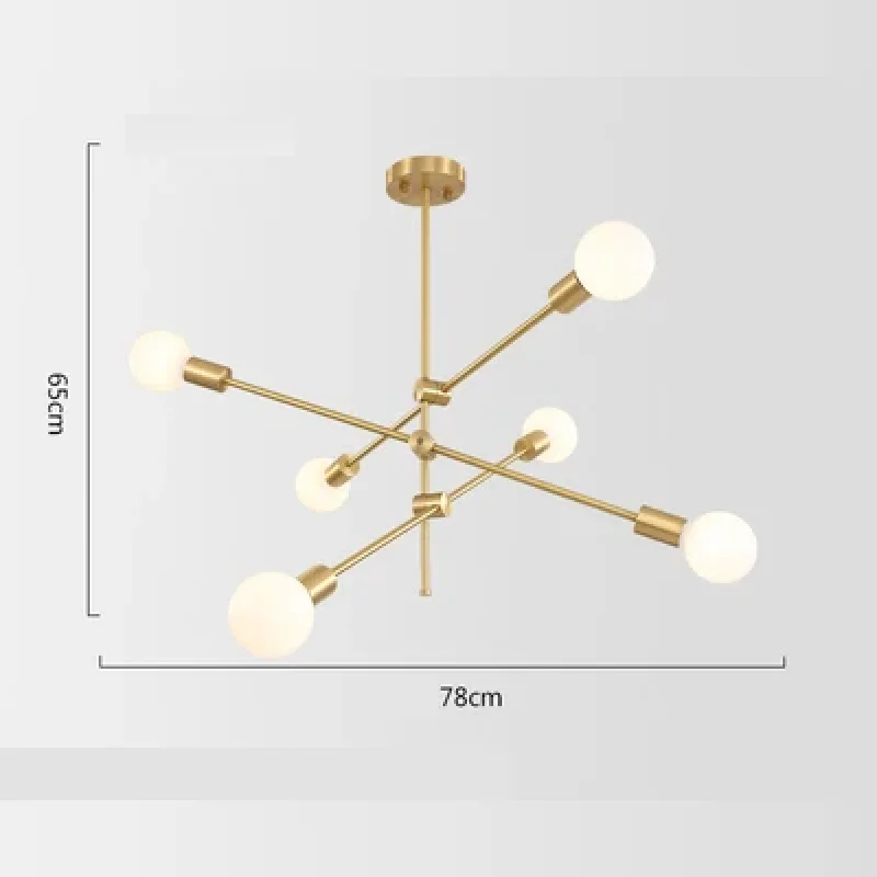 Lustre Nordique Moderne - 6 Ampoules