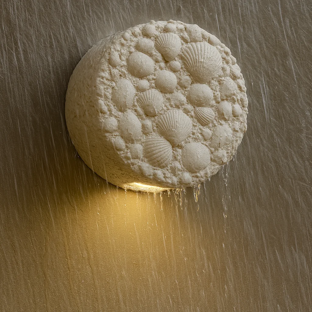 Applique Mural COQUILLAGE a base de ciment blanc