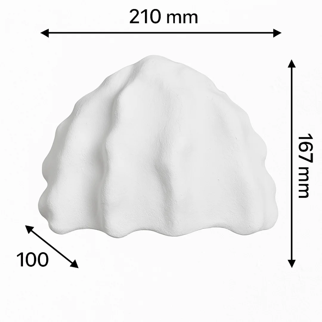 Cache lampe MEDUSE a base de ciment blanc