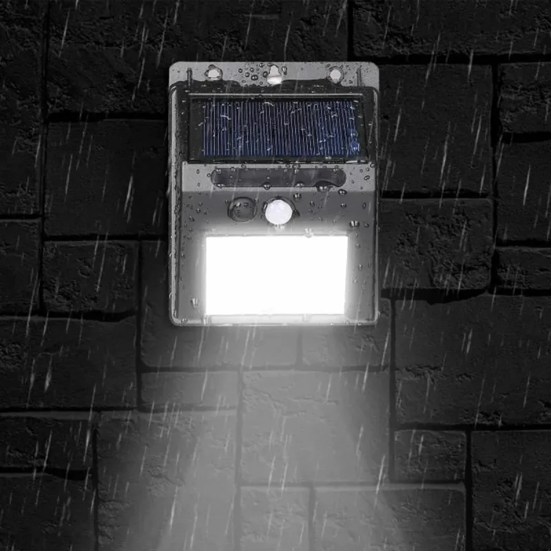 Lot de 4 Appliques murale solaire 20 Led