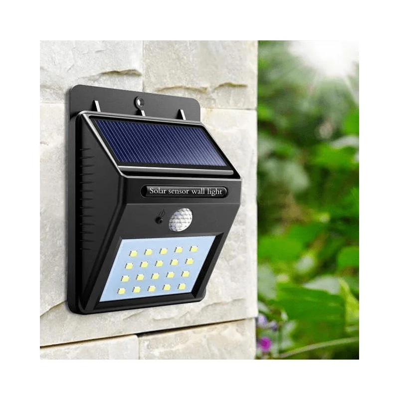 Lot de 4 Appliques murale solaire 20 Led