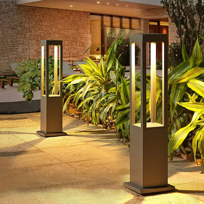 Potlet Extérieur Carré Noir GU10