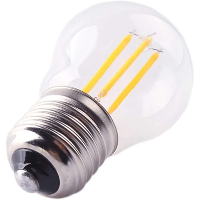 Lampe sphérique LED filament G45 base E27 4W Lumière blanche 6500k