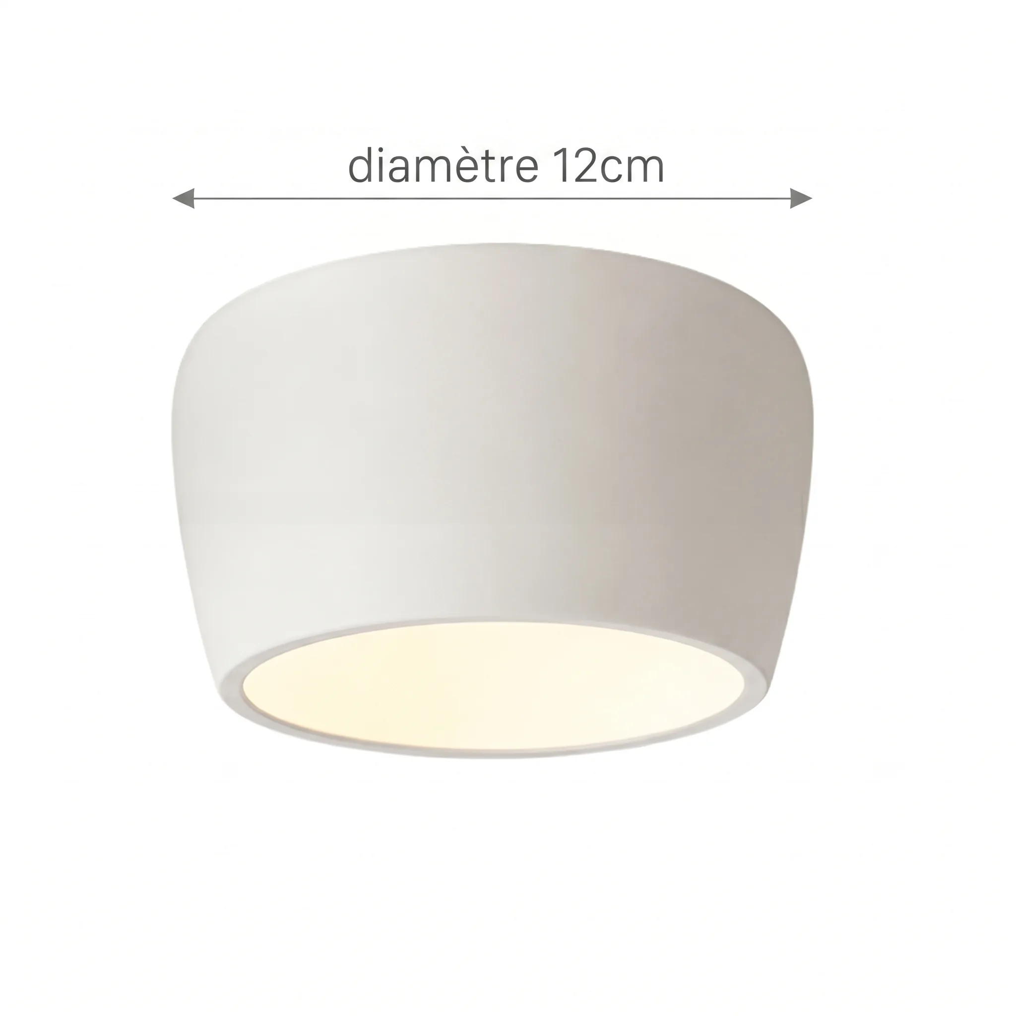 Spot Apparent Rond en platre  12cm