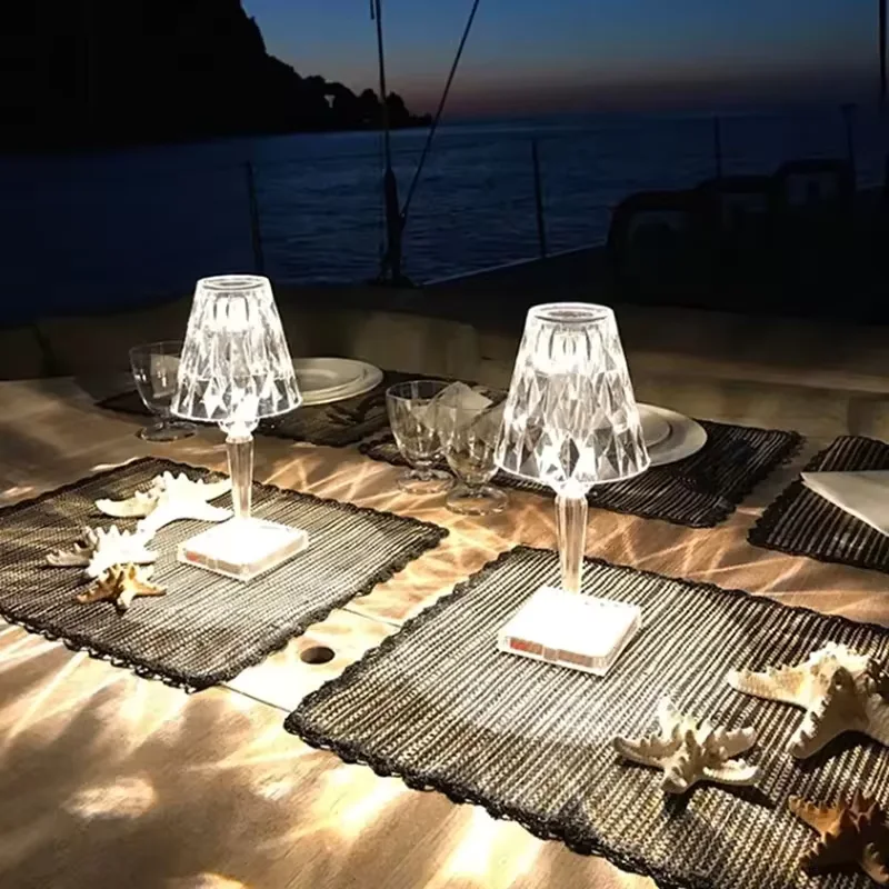 💎 Lampe LED en Cristal USB avec Interrupteur Tactile 💎