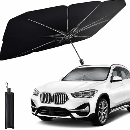 Pare-soleil de voiture pliable en forme de parapluie – Protection anti-UV pour pare-brise