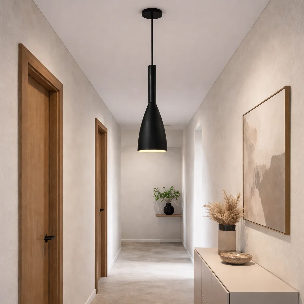 Petite Suspension Tube Noir Mat