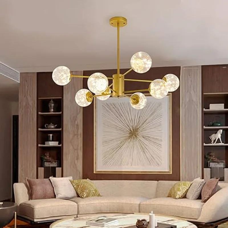 Lustre Plafonnier Salon 8 Boules