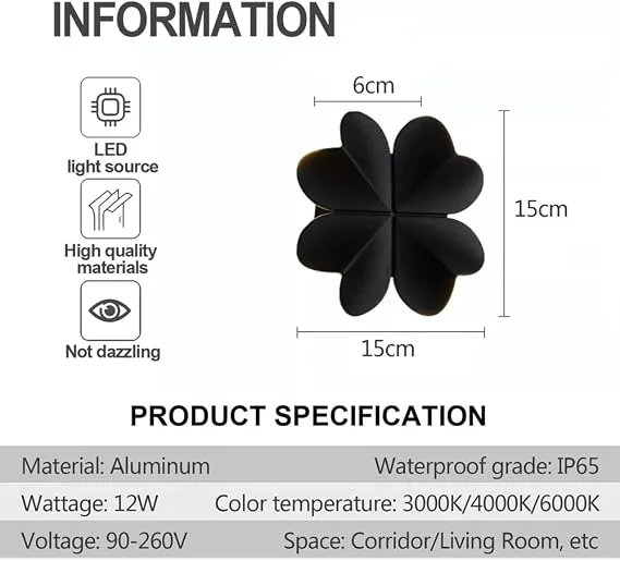 Applique Murale Fleur LED IP65