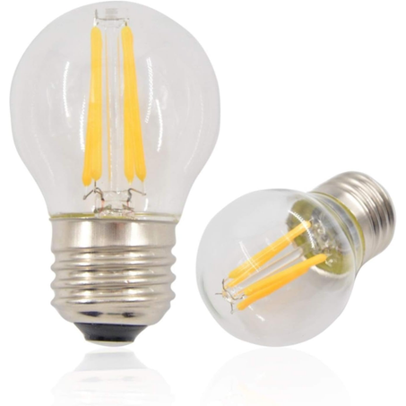 Lampe sphérique LED filament G45 base E27 4W Lumière blanche 6500k