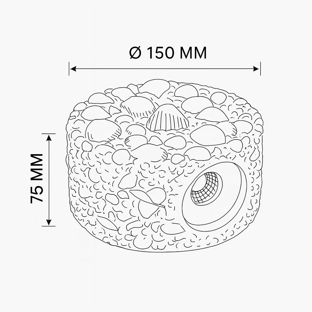 Applique Mural COQUILLAGE a base de ciment blanc