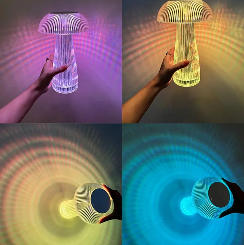 Lampe de Table Rechargeable en Forme de Méduse