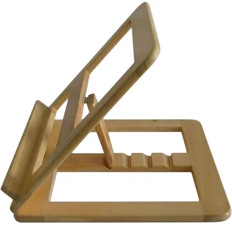 حامل لابتوب خشبي قابل للتعديل والطي بتصميم مريح