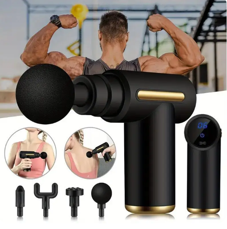 مسدس تدليك العضلات الصغير، جهاز تدليك الجسم المحمول، مدلك قرع عميق محمول للجسم والظهر والرقبة والساق