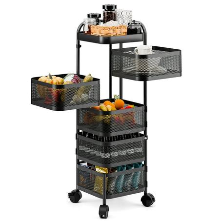 🛒 عربة تخزين دوّارة متعددة الاستعمالات – رتّب بلا صداع!