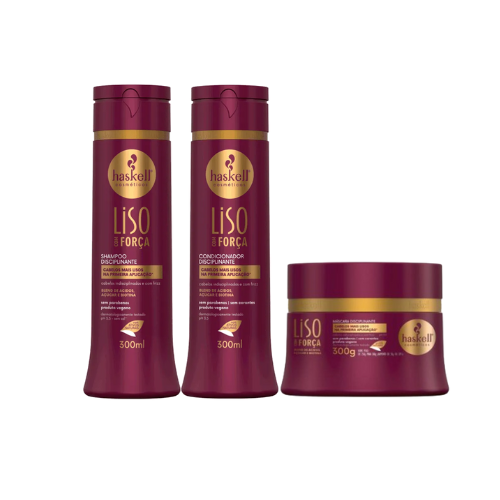 Kit HASKELL Smooth With Strength Shampoo 300ML+ Conditioner 300ML+ Mask 300GR