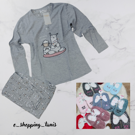 Pyjamas + pantoufle gratuit