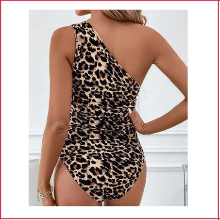 Top asymétrique imprimé léopard (P01)