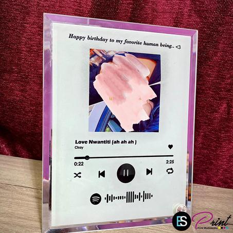 cadre  en verre personnalisé