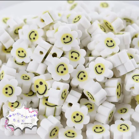 50 Smiley Flowers White