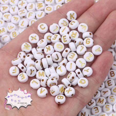 100 Perles Alphabet Doré
