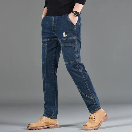 Print Six-Pocket Jeans