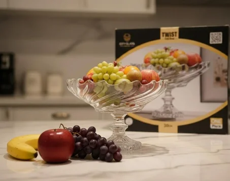 🍇 TWIST Crystal Fruit Bowl – فاكهة بذوق راقي ✨