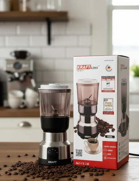 🟤 طاحونة القهوة KraftLine – بنة ديال الدار
