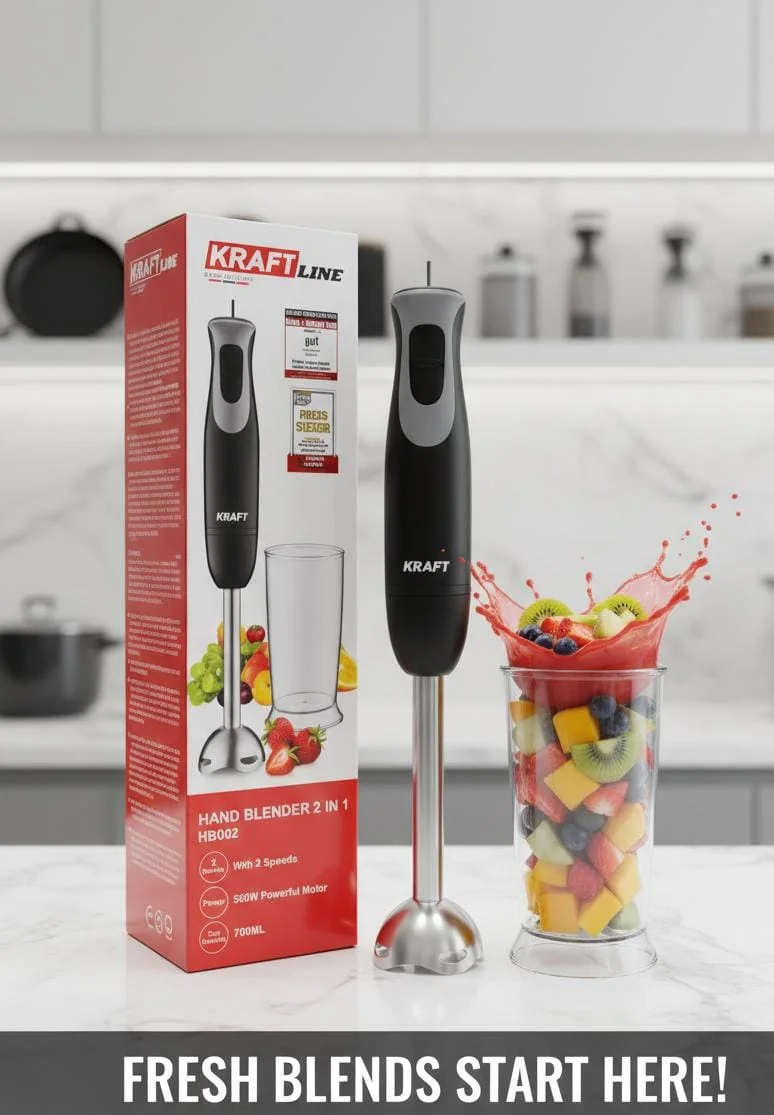 خلاط Kraft Line الذكي: رفيقك المثالي لكل وجبة! 🌪️🍓